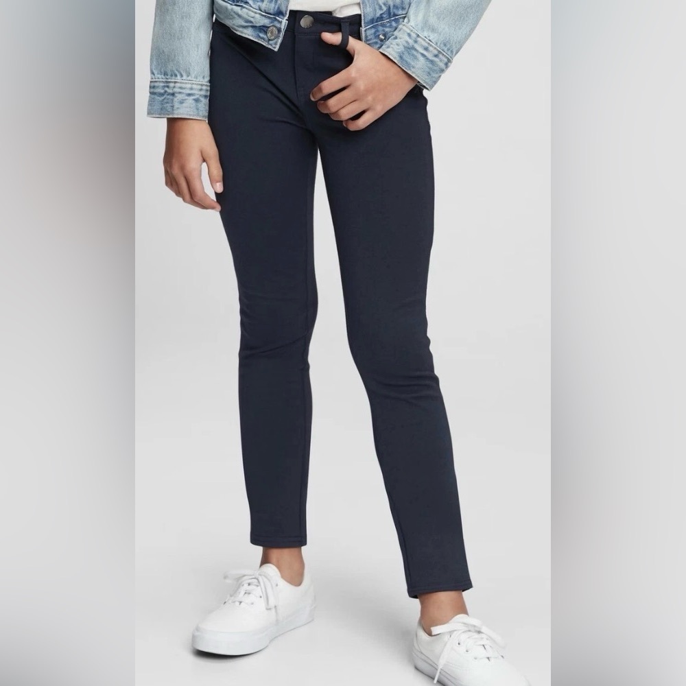 GAP Ponte Indigo Uniform girls Pants Size 8 NWT